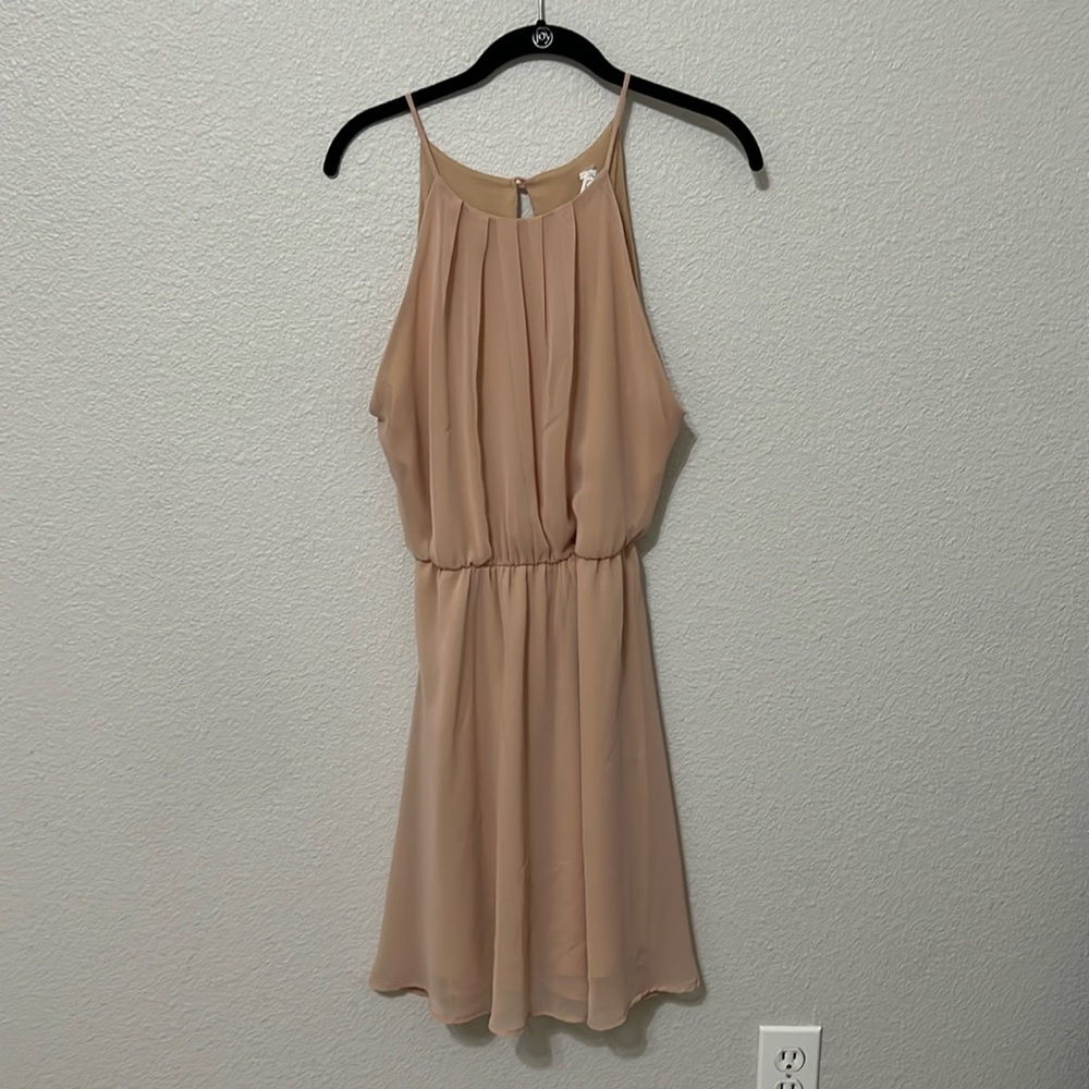 Blush pink cocktail dress